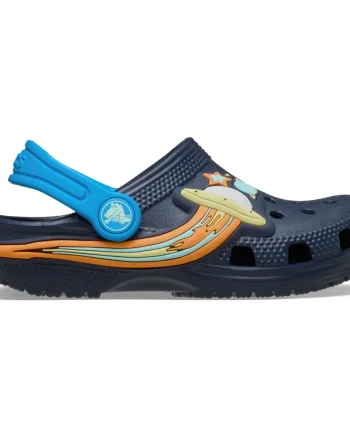 Saboti Crocs Classic Toddler UFO Lights Clog Albastru - Navy