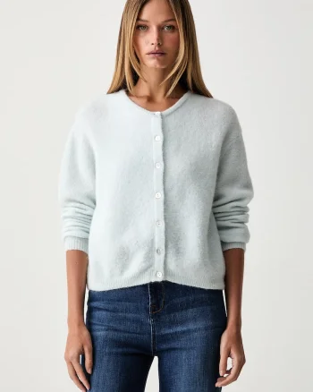 American Vintage cardigan pentru femei cu lână GILET ML COL ROND