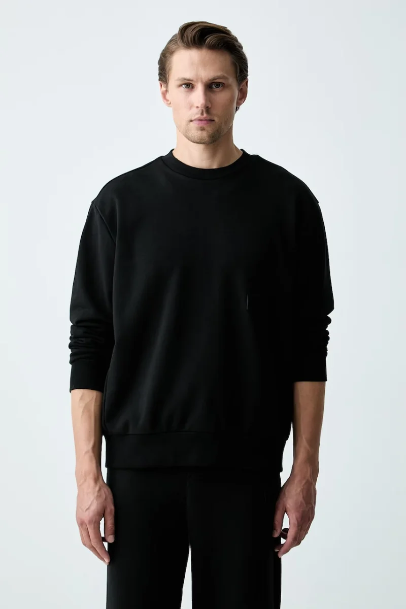 BOSS Green hanorac pentru bărbați, cu bumbac SW_Crewneck