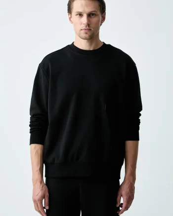 BOSS Green hanorac pentru bărbați, cu bumbac SW_Crewneck