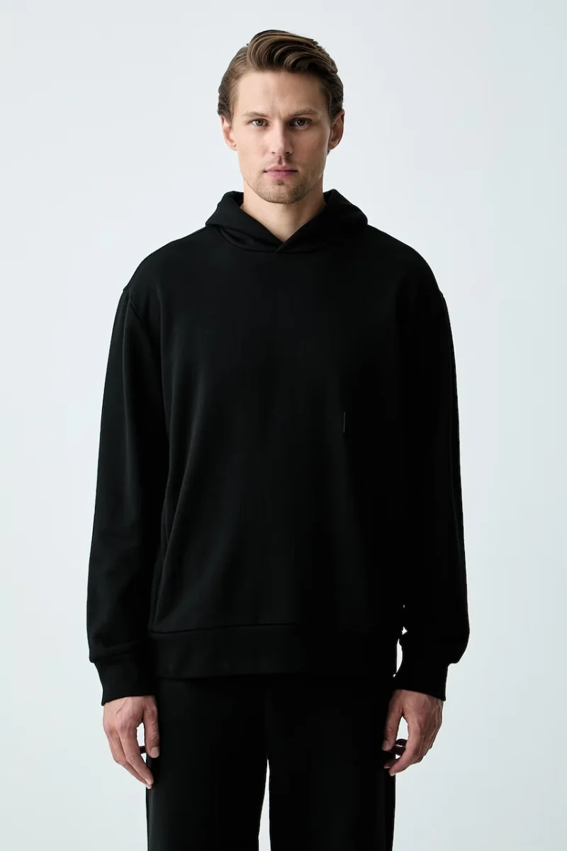 BOSS Green hanorac cu glugă bărbătesc din bumbac SW_Hoodie