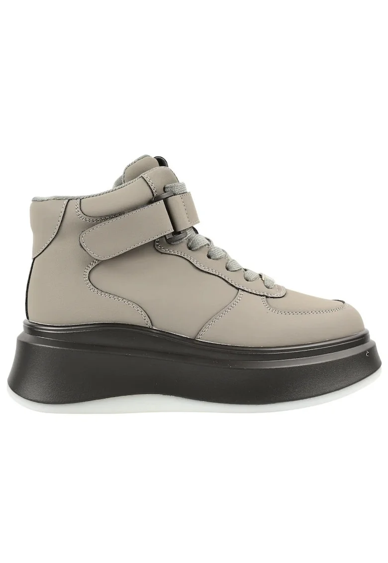 Ghete sport, dama,  36019-1 gri, piele nabuc, Gri