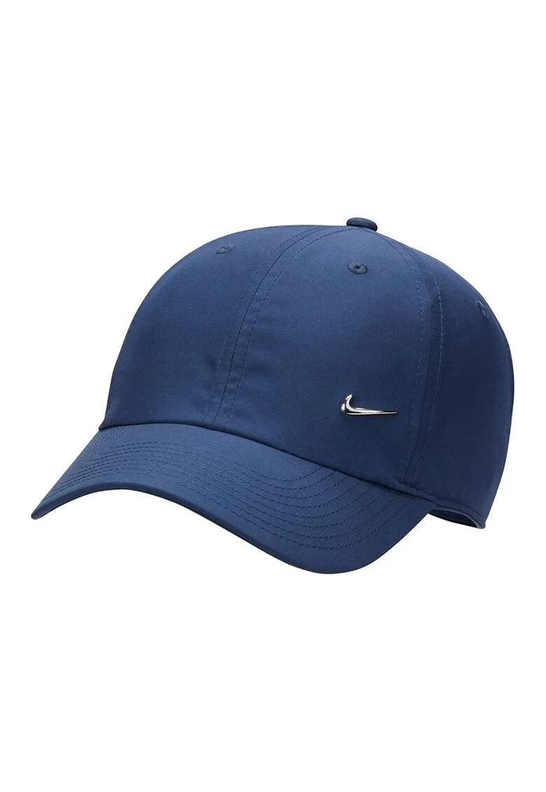 Sapca unisex cu monograma metalica discreta, Albastru inchis