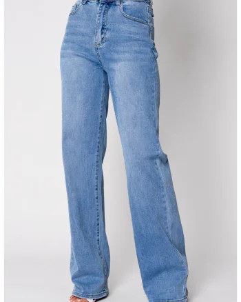 Blugi elastici largi Blue 19714, BLUE