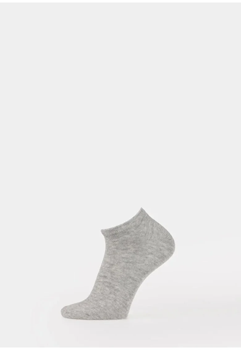 Sosete dama  gri, bumbac, modern fit