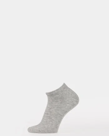 Sosete dama  gri, bumbac, modern fit