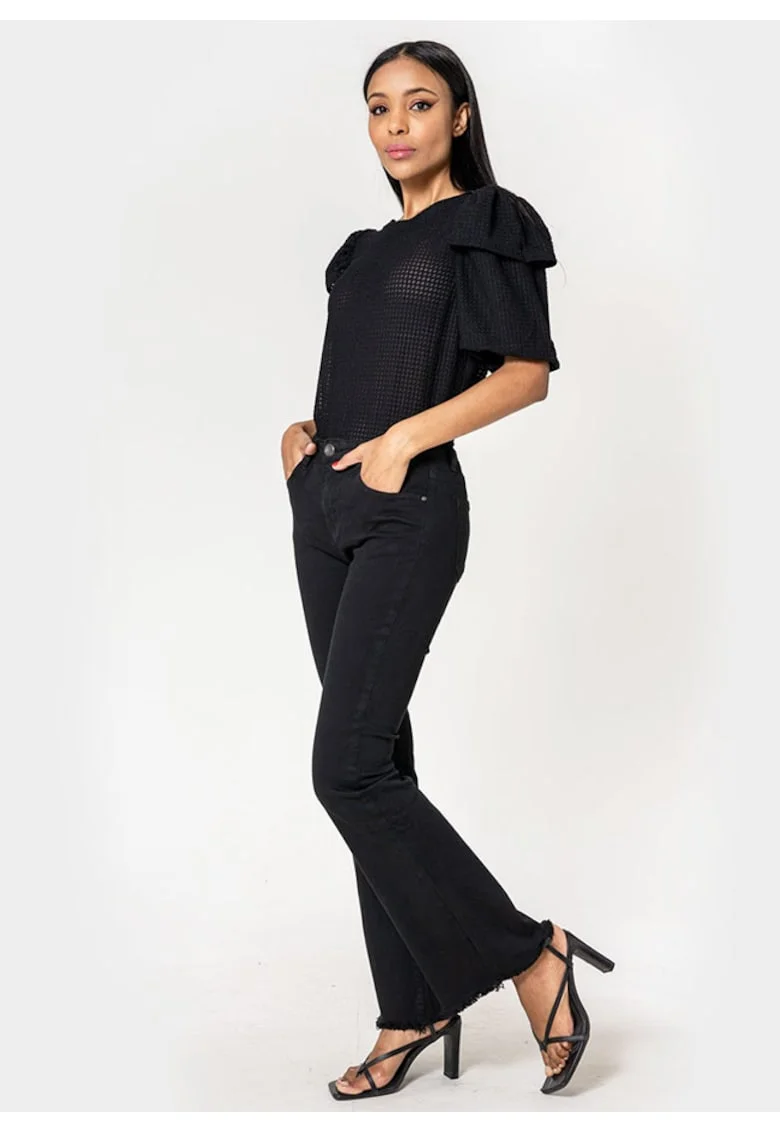 Pantaloni negri Evazati  B-J230-1 M7 11664, Negru