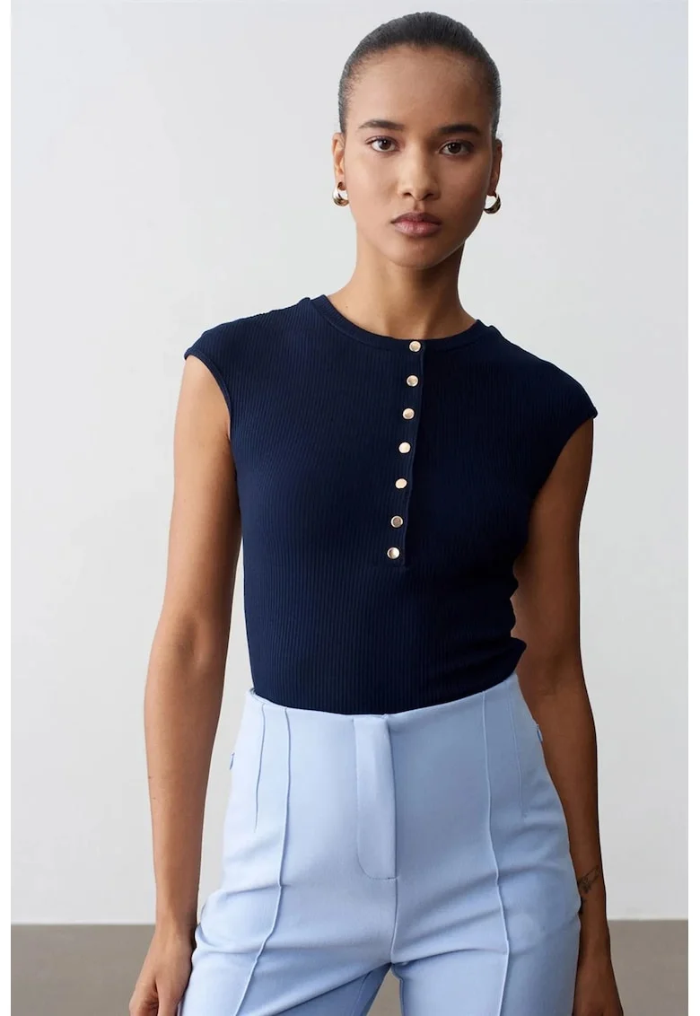 Tricou dama  mulat albastru marin