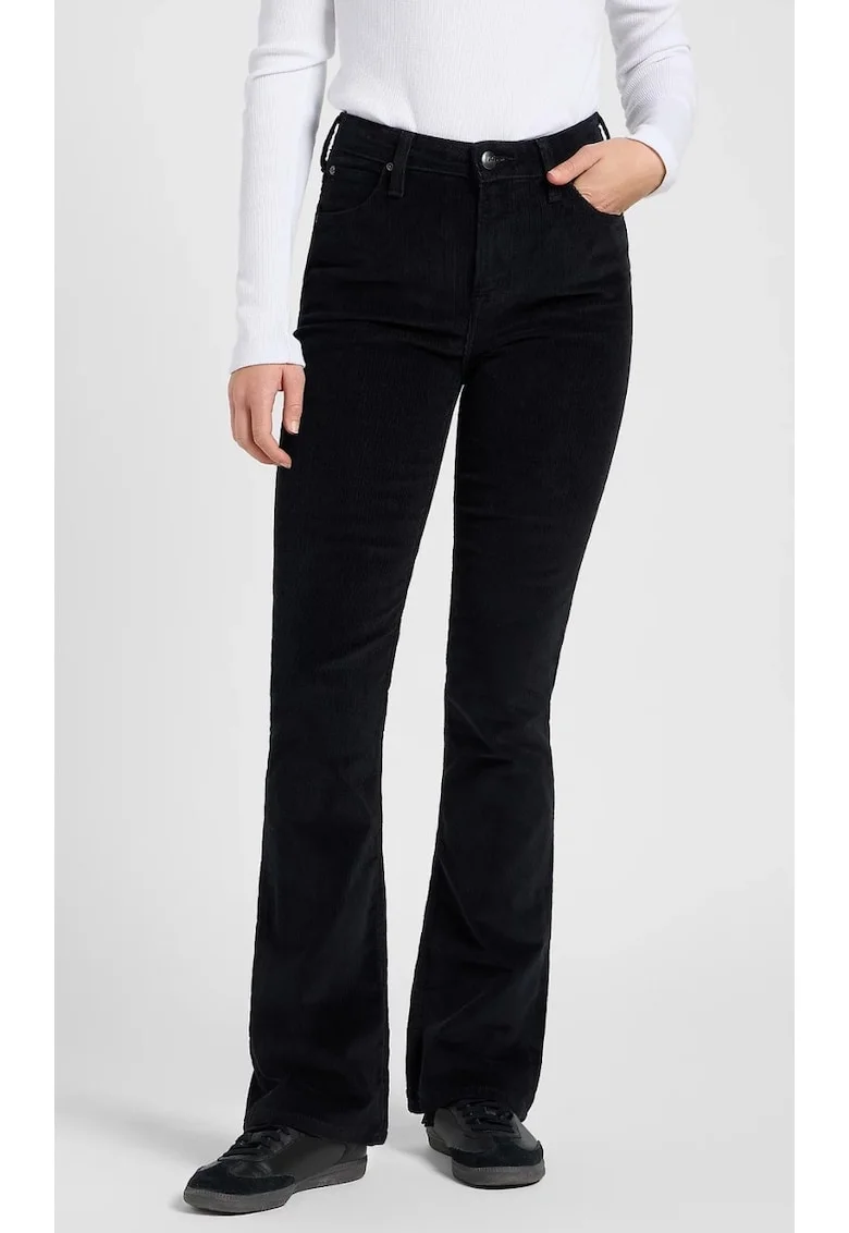 Pantaloni dama  Breese Bootcut, negru, evazati