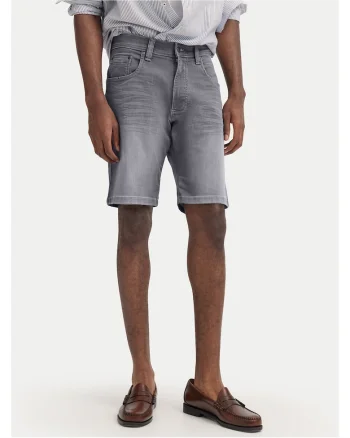 Pantaloni scurti Barbati,  Gri, Bumbac, Fermoar