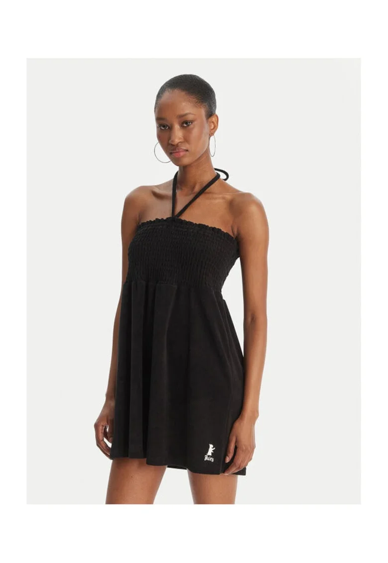 Rochie de vara,  neagra, 40% bumbac, 40% modal, 20% poliester