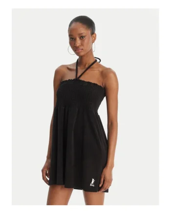 Rochie de vara,  neagra, 40% bumbac, 40% modal, 20% poliester