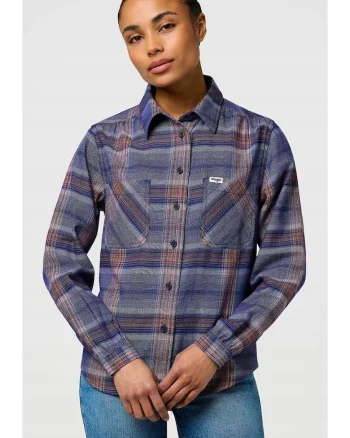 Camasa dama,  model Western, regular fit, carouri, bumbac, Albastru