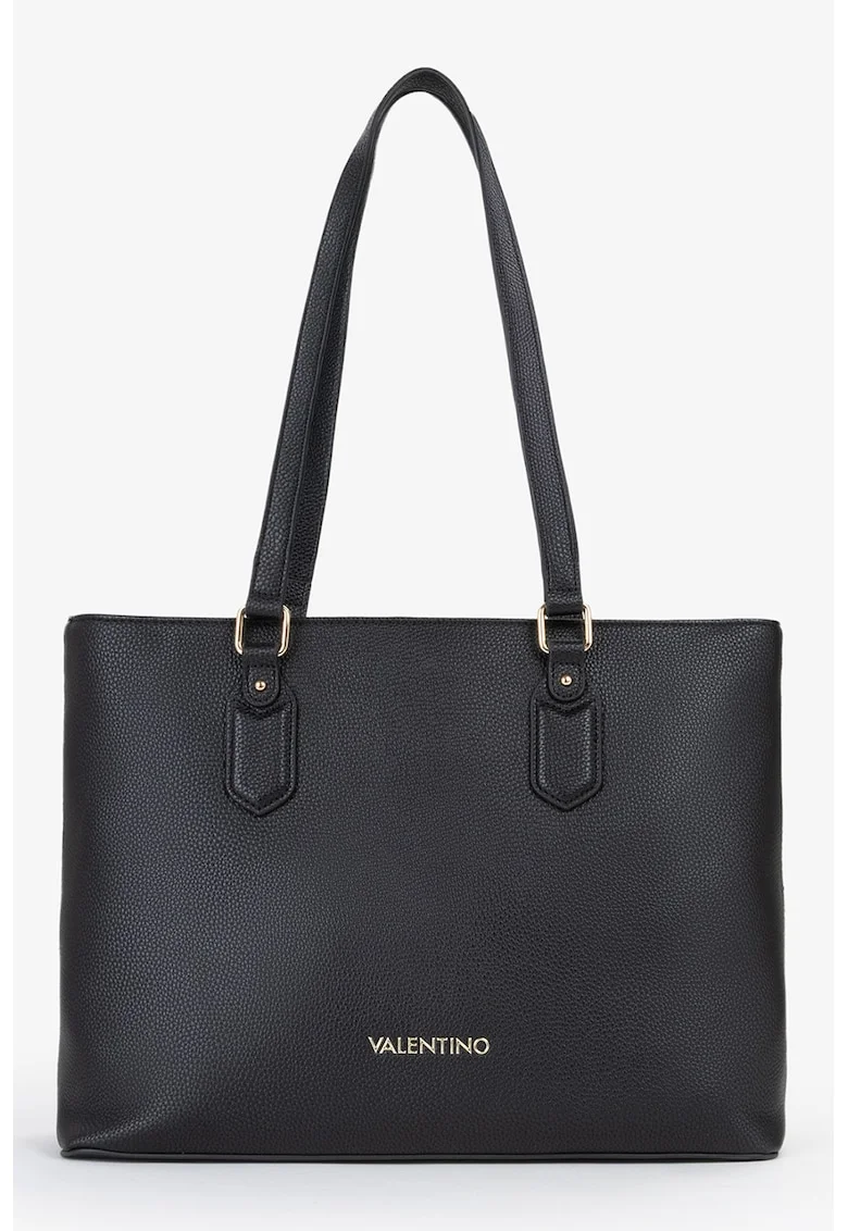 Geanta shopper de piele ecologica, Negru