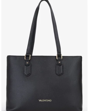 Geanta shopper de piele ecologica, Negru