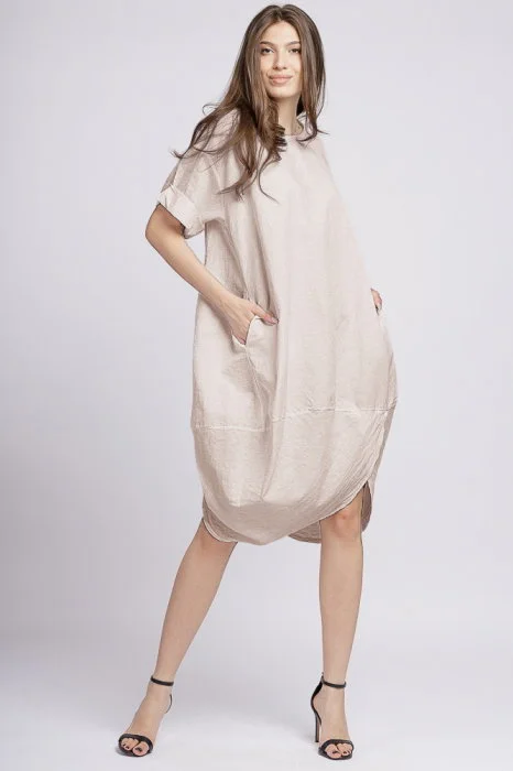 Rochie lalea bej, din in