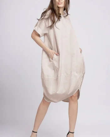 Rochie lalea bej, din in