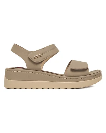 Sandale dama  gri, material sintetic, inchidere velcro