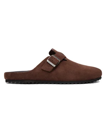 Papuci barbati,  piele naturala, maro, material interior piele ecologica,