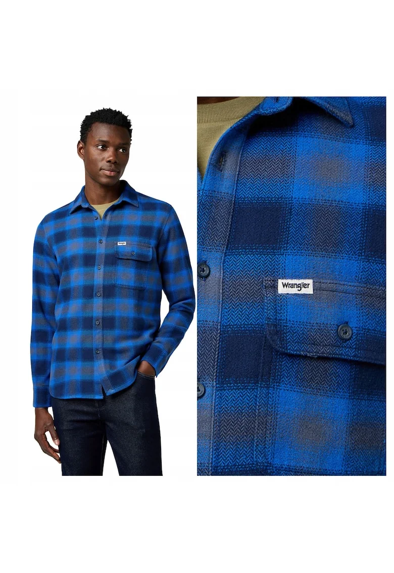 Camasa Pentru Barbati,  Marimea M, Albastru, 1 Pkt Indigo Shirt, Compozitie 100% Bumbac, Croiala Confortabila, Inchidere Nasturi