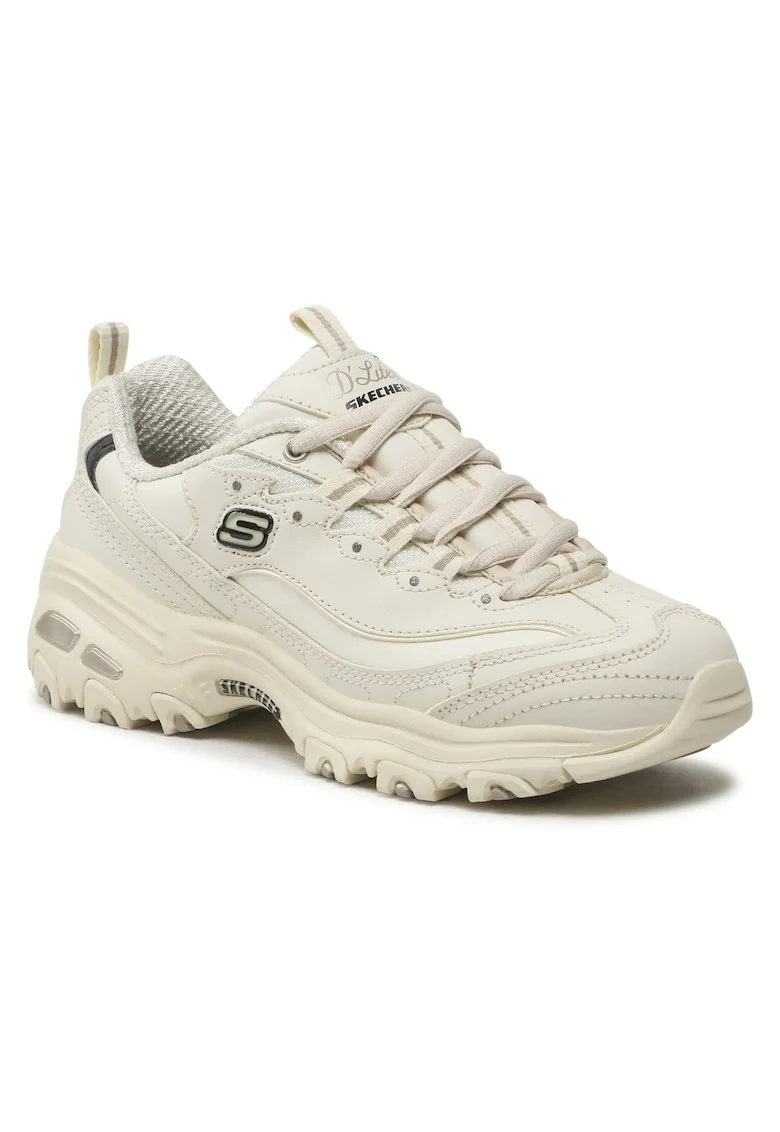 Pantofi sport din piele cu logo D'Lites Fresh Start, Alb, Bej