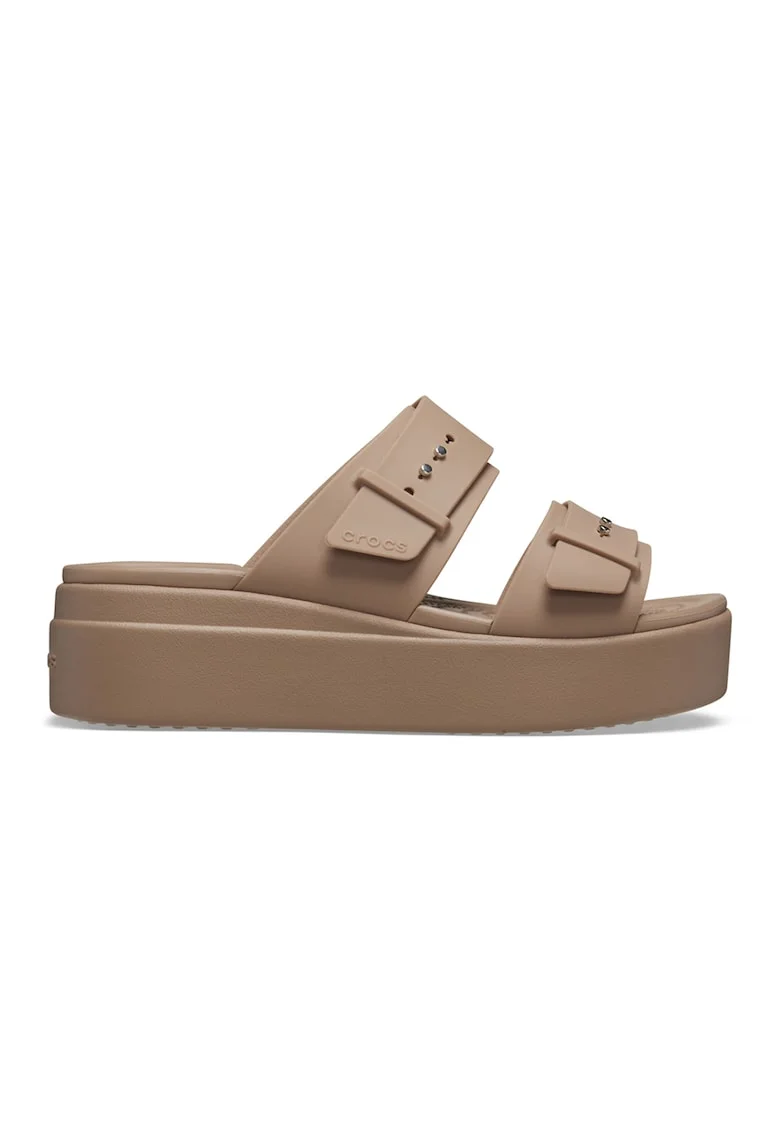 Papuci wedge de cauciuc Brooklyn2, Maro deschis