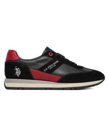 Tenisi barbati  piele naturala, negru, casual,