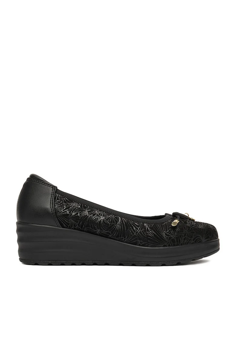 Balerini dama,  textil, negru