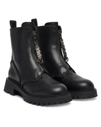 Ghete dama,  Stacy Hug W PLS50002, piele naturala, negru,