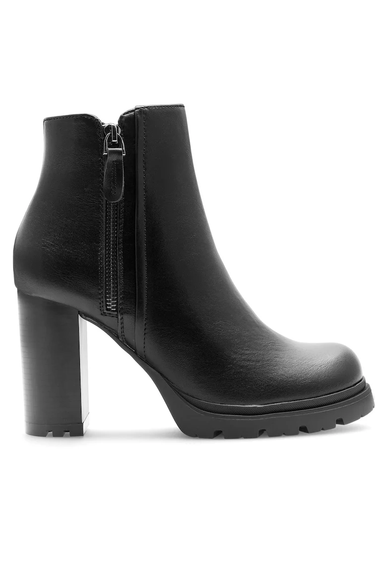 Botine dama WS5881-15,  Piele ecologica, Negru