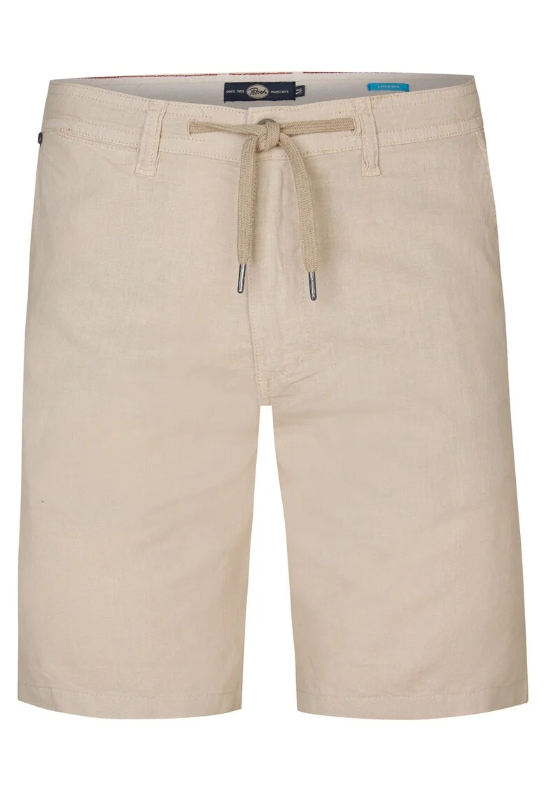 Pantaloni scurti barbati,  textil, bej,