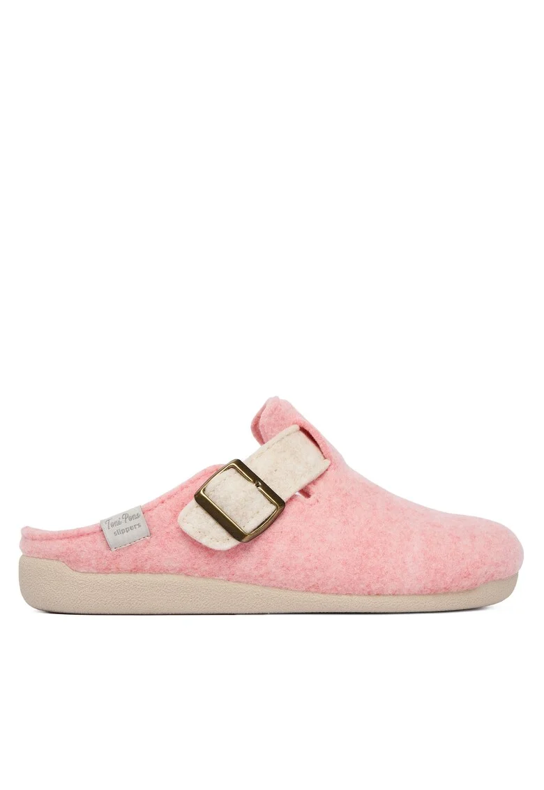 Papuci dama  model Rosa, culoare roz, de casa