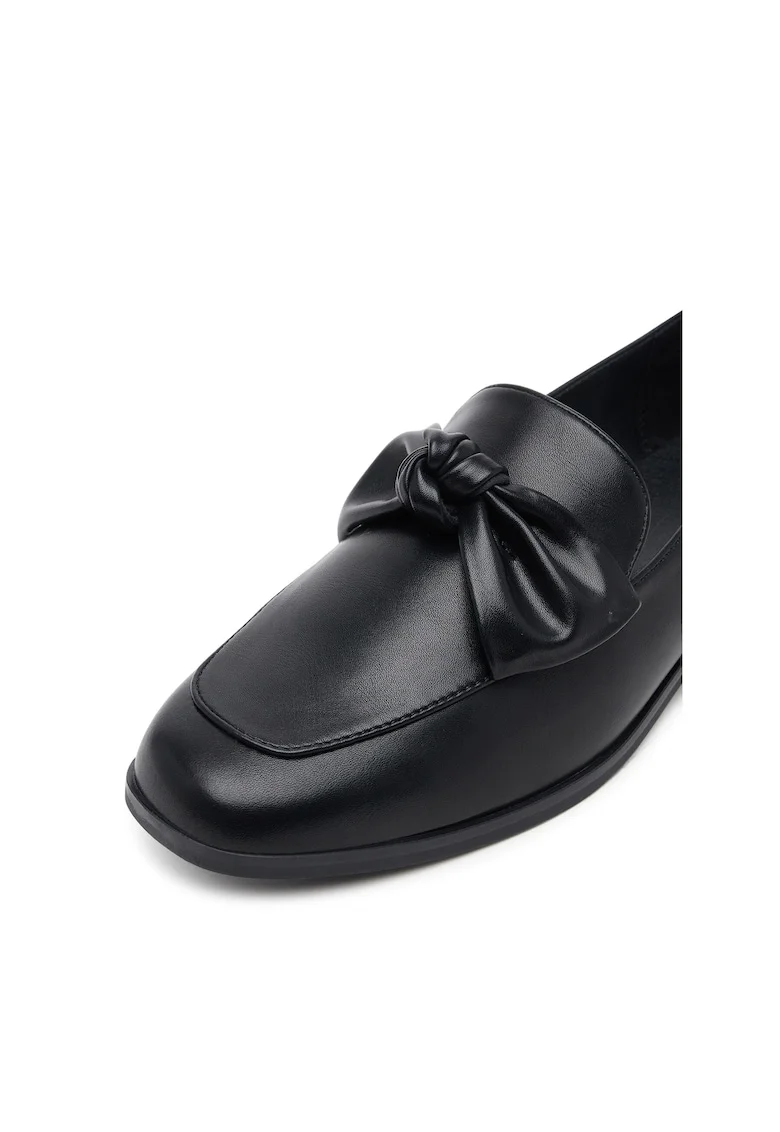 Mocasini dama  negru, tesatura