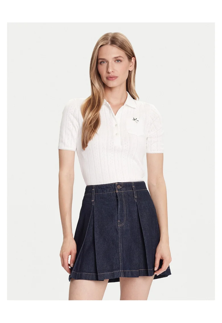 Tricou polo dama,  Ecru