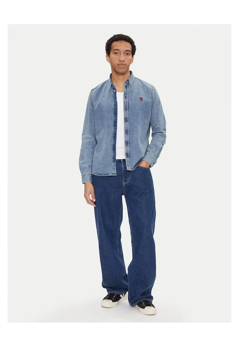 Camasa barbati,  denim, albastru