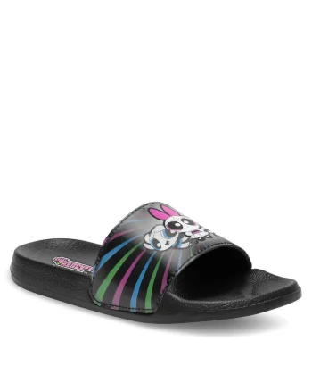 Papuci copii SS24-172PPG,  Negru, Plastic