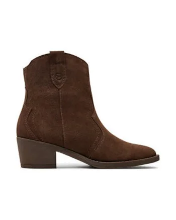 Botine dama 304121456,  Piele naturala, Maro,