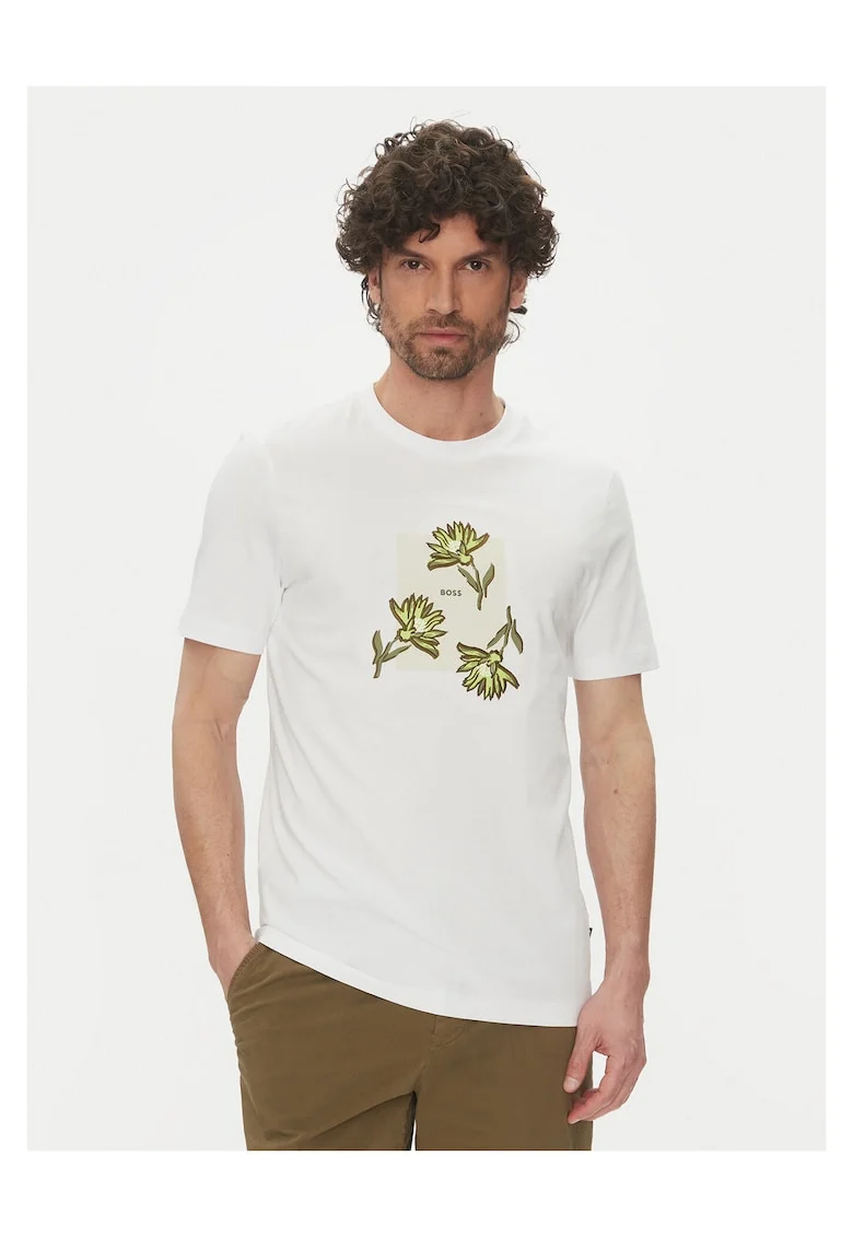 Tricou barbat  alb, bumbac, imprimeu