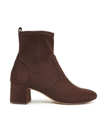 Botine dama,  maro, textil,