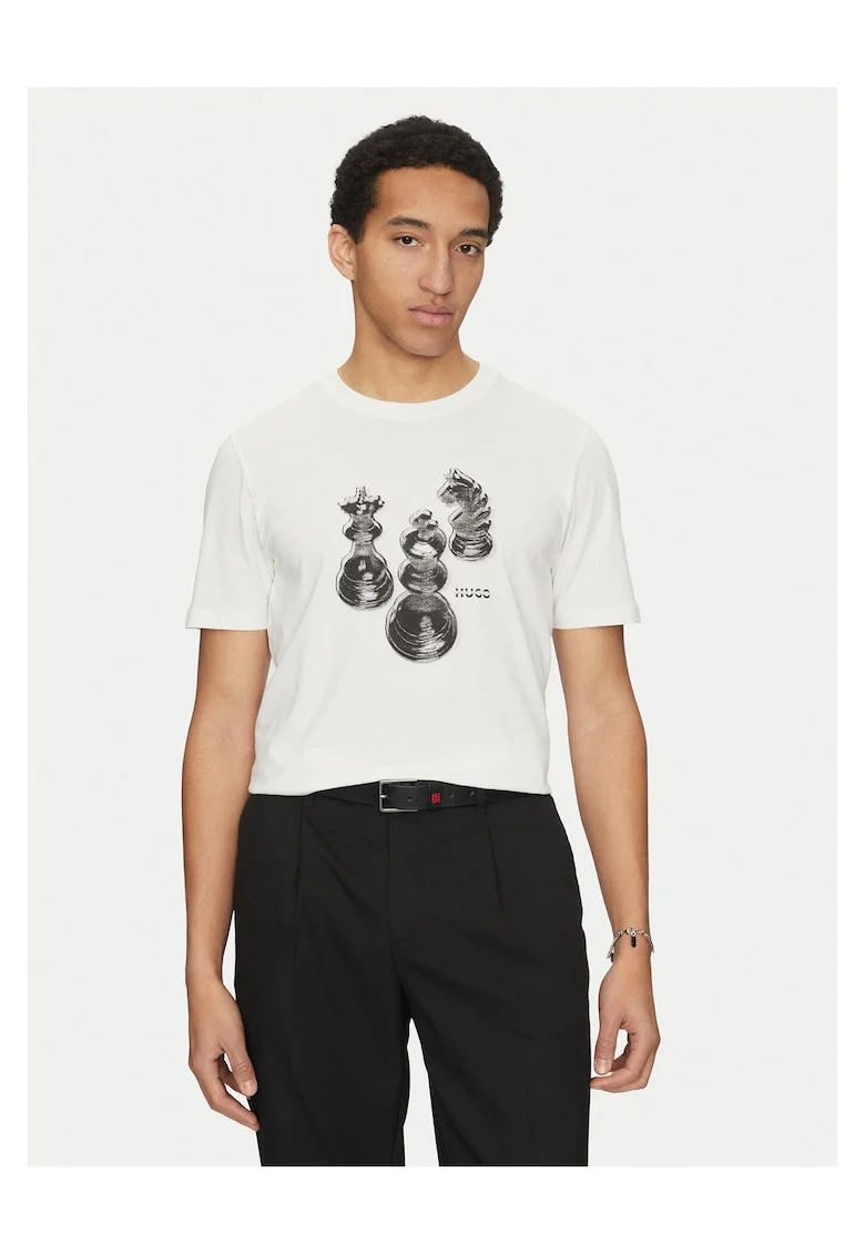 Tricou barbati  ecru, bumbac,