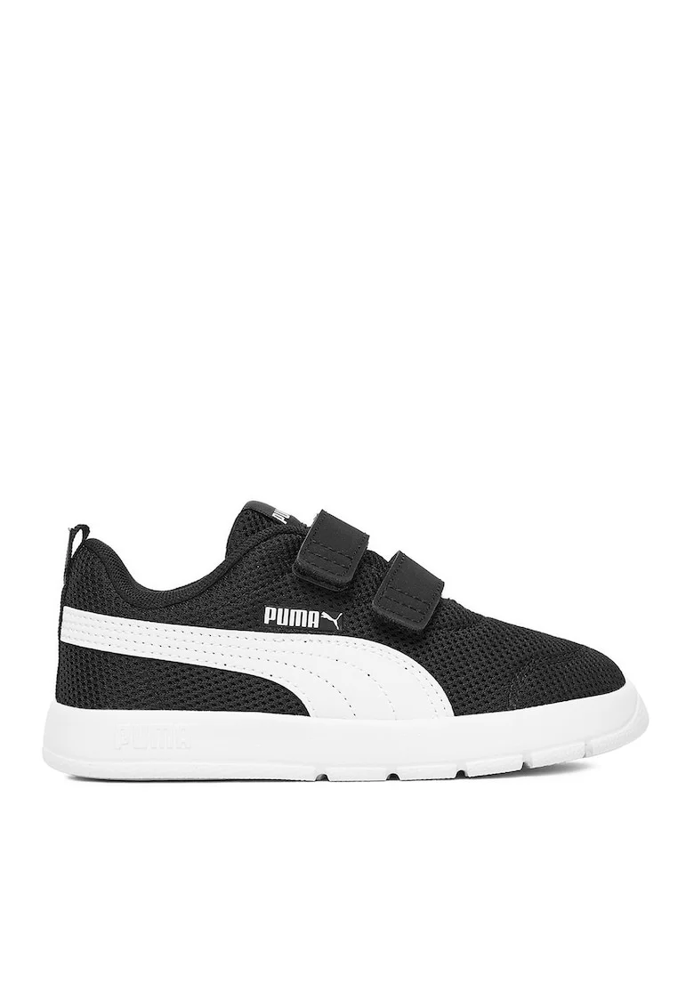 Tenisi copii,  COURTFLEX V3 MESH, negru, material textil