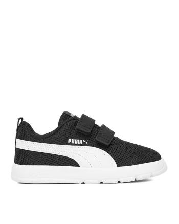 Tenisi copii,  COURTFLEX V3 MESH, negru, material textil