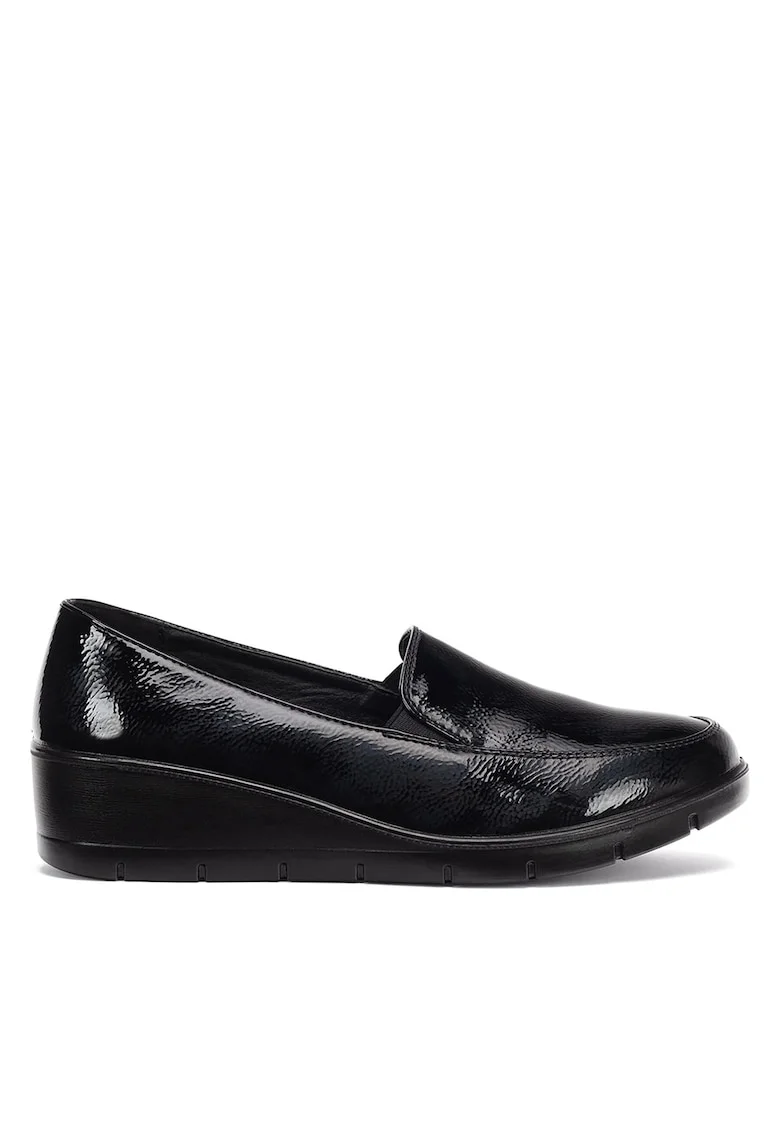 Mocasini dama  piele ecologica, negru