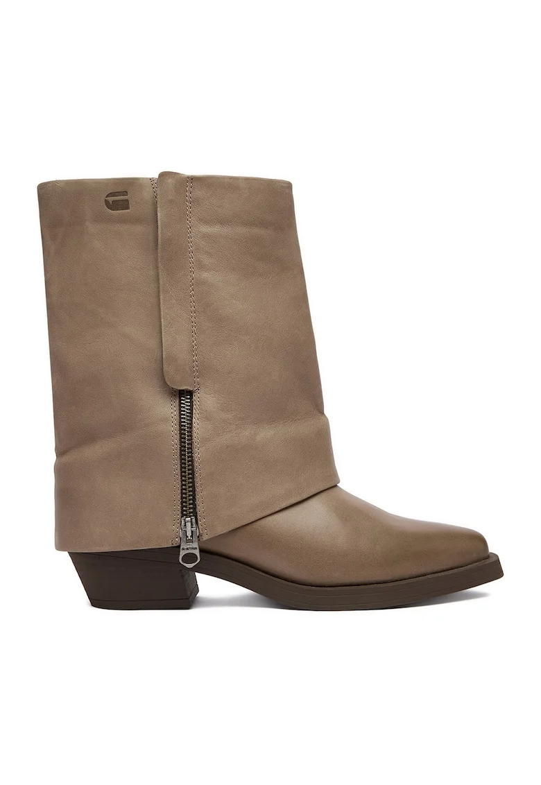 Botine dama  Bej, Piele naturala, Bej