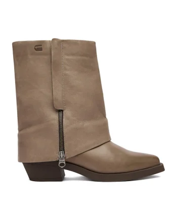 Botine dama  Bej, Piele naturala, Bej