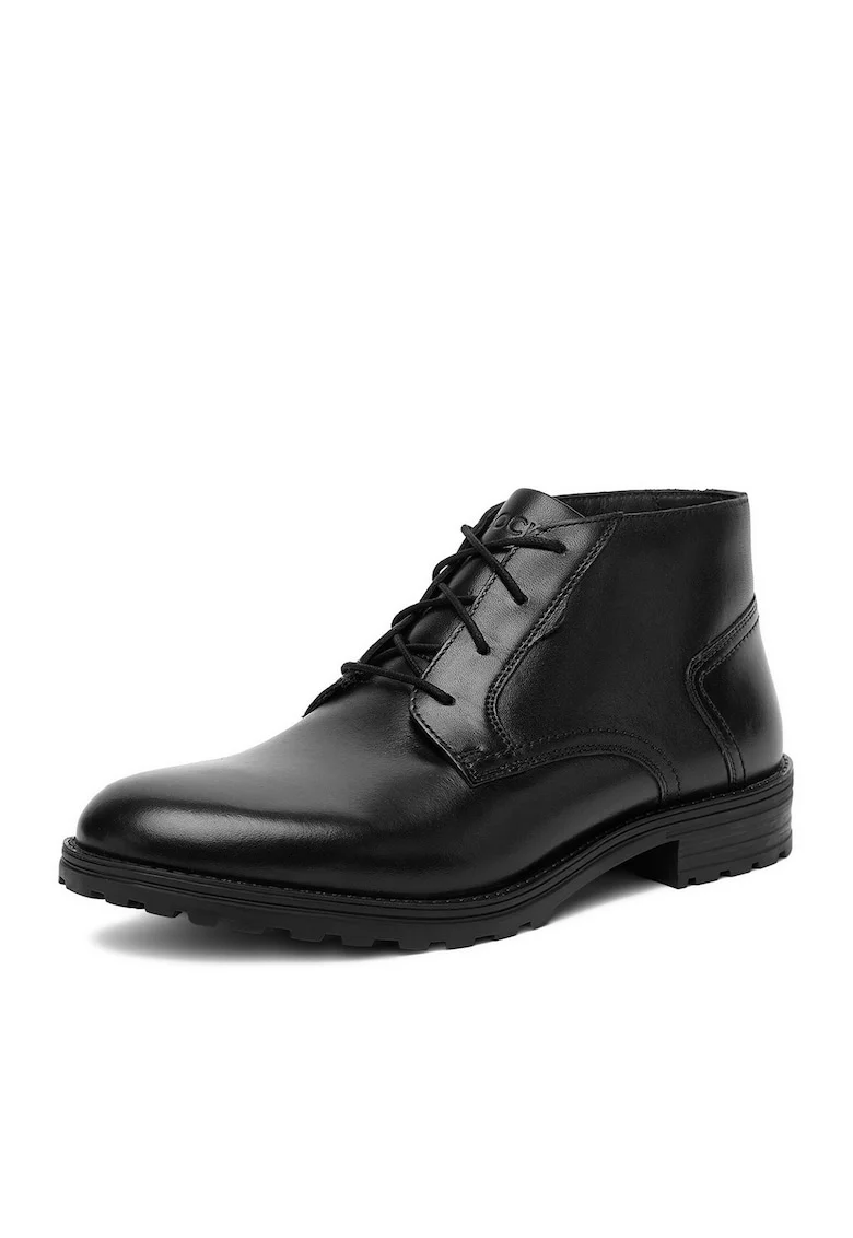 Ghete barbati,  CEO-DEEP-03, piele naturala, negru