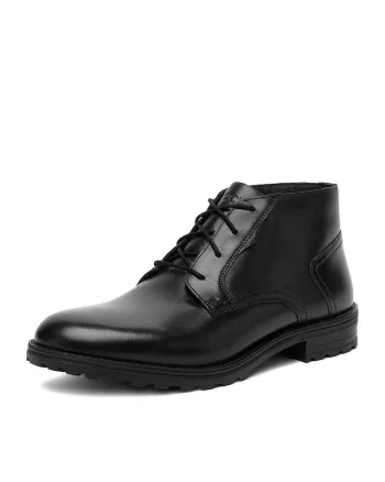 Ghete barbati,  CEO-DEEP-03, piele naturala, negru
