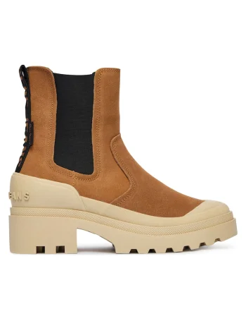 Botine dama PLS50,  Piele naturala, Maro deschis,