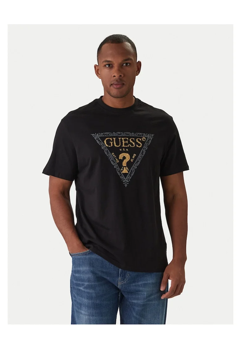 Tricou barbati  negru, bumbac 100%