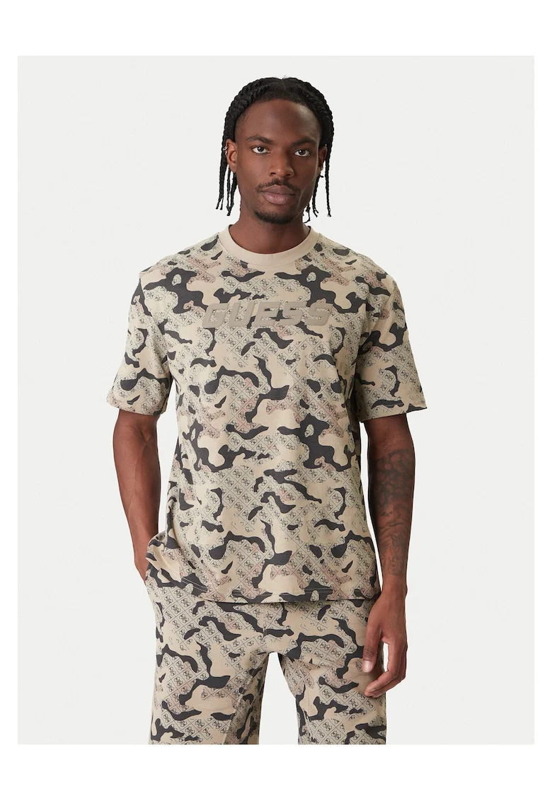 Tricou barbati  bej, din bumbac